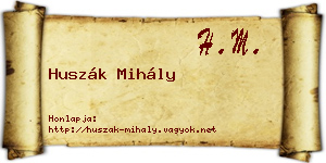 Huszák Mihály névjegykártya