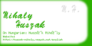 mihaly huszak business card